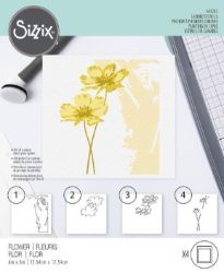 SIZZIX Plastová šablona - Květiny 4 ks SIZZIX Plastová šablona - Květiny 4 ks