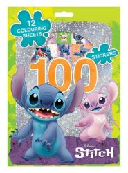 Lilo & Stitch - 100 samolepek s omalovánkovými listy - Omalovánky a samolepky pro děti Lilo & Stitch - 100 samolepek s omalovánkovými listy