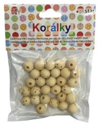 Korálky dřevěné 12 mm úsměv Korálky dřevěné 12 mm úsměv