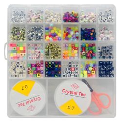 Korálky plastové sada - barevný mix 210 g Korálky plastové sada - barevný mix 210 g