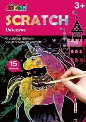 Avenir Škrabací kniha aktivit mini - Jednorožci - Kreativní sady a materiály Škrabací kniha aktivit mini Jednorožci