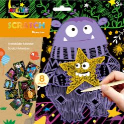 Avenir Škrabací obrázky 8 ks - Příšerky - Kreativní sady a materiály Škrabací obrázky 8ks Příšerky
