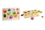 Puzzle/Vkládačka deskové ovoce dřevo - Hračky Puzzle/Vkládačka deskové ovoce dřevo