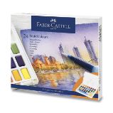 Akvarelové barvy Faber-Castell s paletkou - 24 barev - Umělecké potřeby a sady Akvarelové barvy Faber-Castell s paletkou 24 barev
