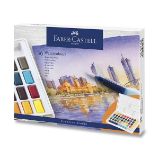 Akvarelové barvy Faber-Castell s paletkou - 36 barev