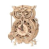 Puzzle 3D Stolní hodiny s časovačem Sova - 3D a 4D puzzle Puzzle 3D Stolní hodiny s časovačem Sova 161 dílků, dřevěné