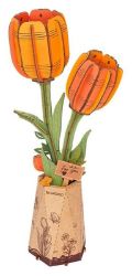 3D Dřevěná skládačka: Oranžový tulipán - 3D a 4D puzzle 3D Dřevěná skládačka: Oranžový tulipán