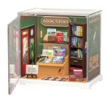 3D dřevěná skládačka Miniatura domečku mini Knihkupectví - 3D a 4D puzzle 3D dřevěná skládačka Miniatura domečku mini Knihkupectví