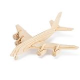 Dřevěné 3D puzzle - Civilní letadlo Dřevěné 3D puzzle - Civilní letadlo