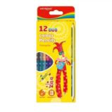Keyroad Pastelky Duo trojhranné 12 ks - Pastelky Keyroad Pastelky Duo trojhranné 12 ks