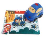 Puzzle Policejní auto, dřevěné s hračkou - Puzzle Puzzle Policejní auto, dřevěné s hračkou