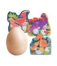 Puzzle Dinosauři ve vejci, dřevěné s hračkou Puzzle Dinosauři ve vejci, dřevěné s hračkou