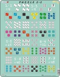 Puzzle MAXI - Násobení s kostkami/24 dílků - Puzzle pro nejmenší Puzzle MAXI - Násobení s kostkami/24 dílků