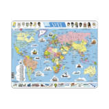 SVĚT POLITICKÁ MAPA 107 d. EDU deskové puzz - Puzzle Svet - puzzle K1
