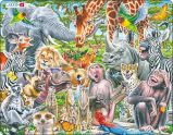 Štastná africká zvírátka - puzzle - CZ3