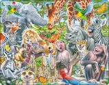Štastná africká zvírátka - puzzle - CZ3