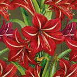 Papírový ubrousek Red Christmas Flowers Amaryllis Papírový ubrousek Red Christmas Flowers Amaryllis