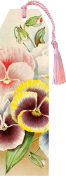 Knižní záložka Pastel Spring Pansy - Záložky Knižní záložka Pastel Spring Pansy