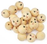 Playbox Korálky dřevěné hlavičky průměr 2,2 cm - obličej 20 ks - Kreativní hry Playbox Korálky dřevěné hlavičky průměr 2,2 cm - obličej 20 ks