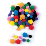 Playbox Pompom korálky 200 ks / 20+30 mm Playbox Pompom korálky 200 ks / 20+30 mm