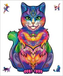 Dřevěné puzzle - Starověká kočka Dřevěné puzzle - Starověká kočka