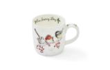 Vánoční porcelánový hrnek Wrendale Designs "One Snowy Day", 0,31 l - Ptáčci