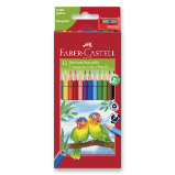 Pastelky Faber-Castell trojhranné - 12 barev + ořezávátko