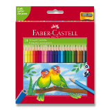 Pastelky Faber-Castell trojhranné - 24 barev + ořezávátko - Pastelky Pastelky Faber-Castell trojhranné 24 barev + ořezávátko