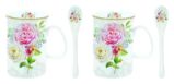Porcelánové hrnky se lžičkami Romantic Lace Porcelánové hrnky se lžičkami Romantic Lace