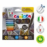 Carioca fixy Metallic, tenký hrot - 8 ks Carioca fixy Metallic, tenký hrot - 8 ks