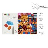 Carioca PLUS akvarelové barvy Solid - 24 ks