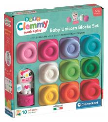 Sada 10 měkkých kostek s figurkou - Baby Unicorn - Hračky pro nejmenší děti Sada 10 měkkých kostek s figurkou - Baby Unicorn