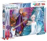 Clementoni Puzzle Supercolor Glitter - Frozen 2, 104 dílků - Puzzle Puzzle Supercolor Glitter 104,Frozen 2