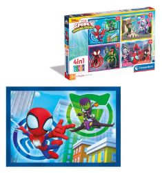 Puzzle Spidey a jeho úžasní přátelé 4v1 (12+16+20+24 dílků) - Dětské puzzle Puzzle Spidey a jeho úžasní přátelé 4v1 (12+16+20+24 dílků)