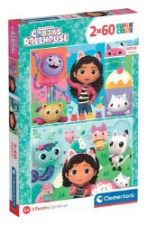 Puzzle Gábinin kouzelný domek 2x60 dílků - Dětské puzzle Clementoni Puzzle Gábinin kouzelný domek 2x60 dílků