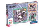 Puzzle Kuromi 3x48 dílků - Dětské puzzle Puzzle Kuromi 3x48 dílků