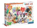Clementoni Puzzle Supercolor Floor - 44 Cats 40 dílků - Puzzle Clementoni Puzzle Supercolor Floor - 44 Cats 40 dílků