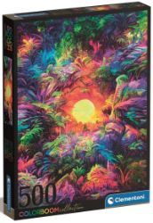 Puzzle Psychedelic Jungle Sunrise 500 dílků - Puzzle Puzzle Psychedelic Jungle Sunrise 500 dílků