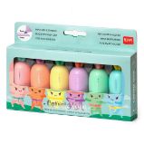 Set Of 6 Mini Highlighters - Carrate Team - Carrot - Zvýrazňovače, popisovače Set Of 6 Mini Highlighters - Carrate Team - Carrot