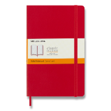 Zápisník Moleskine - měkké desky, L, linkovaný - červený
