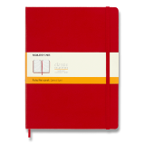 Moleskine Zápisník červený XL, linkovaný, tvrdý