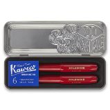 Sada plnicí pero a kuličkové pero Moleskine Kaweco - červená - Bombičková pera Sada kuličkové pero a plnicí pero Moleskine Kaweco výběr barev červená