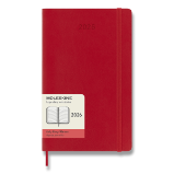 Diář Moleskine 2026 - měkké desky, L, denní, červený Diář Moleskine 2026 - měkké desky, L, denní, červený