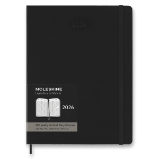 Diář Moleskine 2026 - PRO, tvrdé desky, XL, týdenní, vertikální, černý Diář Moleskine 2026 - PRO, tvrdé desky, XL, týdenní, vertikální, černý