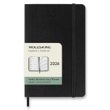 Diář Moleskine 2026 - měkké desky, S, týdenní, černý - Diáře podle dnů Diář Moleskine 2026 - měkké desky, S, týdenní, černý