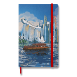 Zápisník Moleskine I am Singapore - tvrdé desky, L, linkovaný