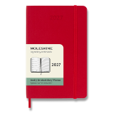 Diář Moleskine 2027 - měkké desky, S, týdenní, červený Diář Moleskine 2027 - měkké desky, S, týdenní, červený