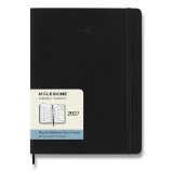 Diář Moleskine 2027 - měkké desky, XL, měsíční, černý