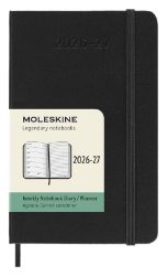 18měsíční diář Moleskine 2026-27 - tvrdé desky, S, týdenní, černý - Diáře podle dnů 18měsíční diář Moleskine 2026-27 - tvrdé desky, S, týdenní, černý