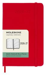 18měsíční diář Moleskine 2026-27 - tvrdé desky, S, týdenní, červený 18měsíční diář Moleskine 2026-27 - tvrdé desky, S, týdenní, červený